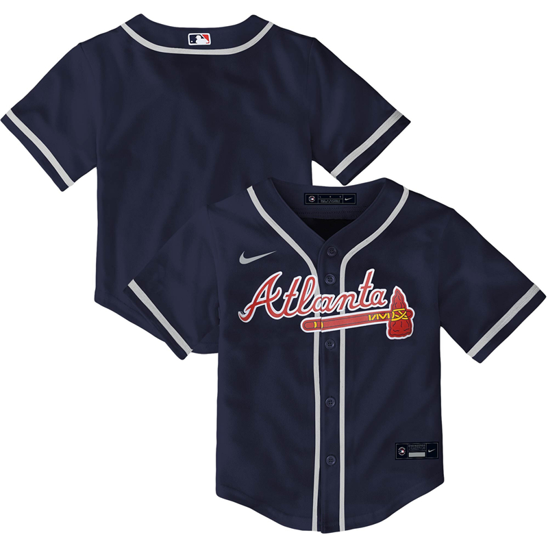 2020 MLB Toddler Atlanta Braves Nike Navy Alternate 2020 Replica Team Jersey 1->atlanta braves->MLB Jersey